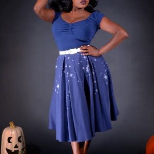 Pinup couture navy skirt xl